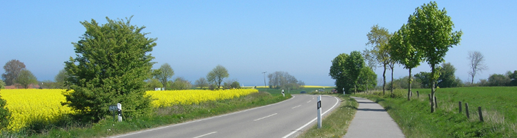 Einfaht Schönhagen mit Blick auf die Ostsee.
